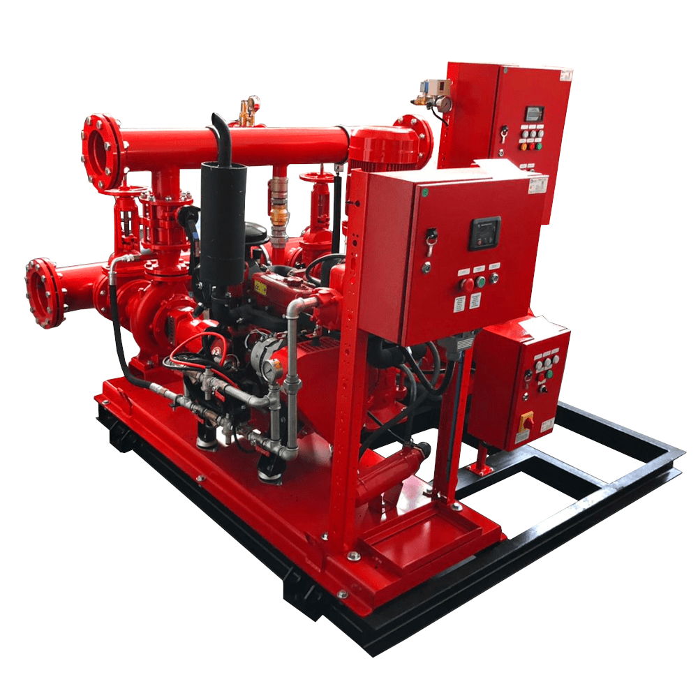 Grupo motobomba sobre chasis