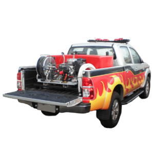 Cuadro de mando de kit de fuego de alta presión en furgoneta